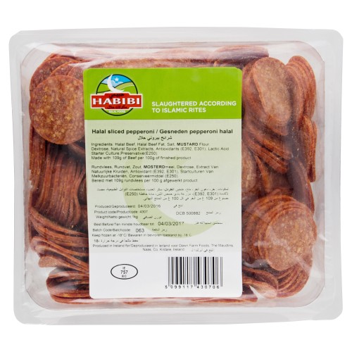 Halal Habibi Pepperoni 1 X 1kg